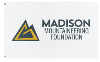 A mockup of the custom flag 'MMF flag' on a white background