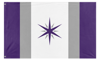 A mockup of the custom flag 'An flag' on a white background