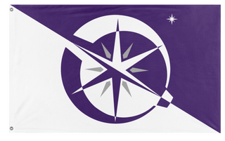 A mockup of the custom flag 'Ans flag' on a white background