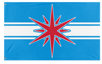 A mockup of the custom flag 'AnA flag' on a white background