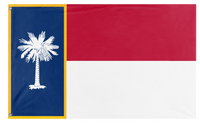 A mockup of the custom flag 'United State of Carolina flag' on a white background