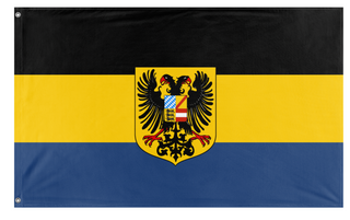 A mockup of the custom flag 'South German Confederation flag' on a white background