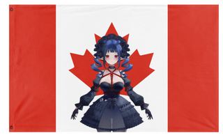 A mockup of the custom flag 'Dizzy Smol flag' on a white background