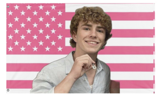 A mockup of the custom flag 'Walker flag' on a white background