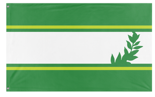 A mockup of the custom flag 'Leidenschaftlich flag' on a white background