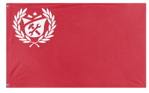 A mockup of the custom flag 'Socialism flag' on a white background