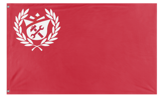 A mockup of the custom flag 'Socialism flag' on a white background