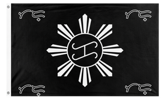 A mockup of the custom flag 'TT flag' on a white background