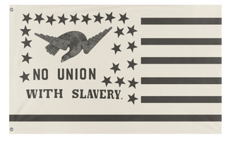 A mockup of the custom flag 'No Union with Slavery flag' on a white background