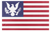A mockup of the custom flag 'Eagle American Flag' on a white background