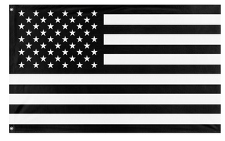 A mockup of the custom flag 'Black United States flag' on a white background