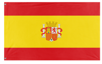 A mockup of the custom flag 'National Spain Flag' on a white background
