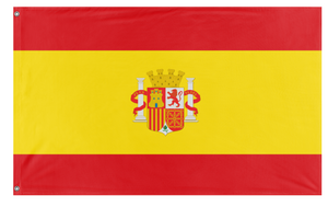 A mockup of the custom flag 'National Spain Flag' on a white background
