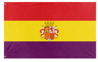 A mockup of the custom flag 'Second Spanish Republic' on a white background