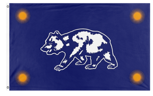 A mockup of the custom flag 'BACA flag' on a white background