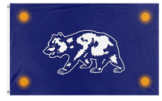 A mockup of the custom flag 'BACA flag' on a white background