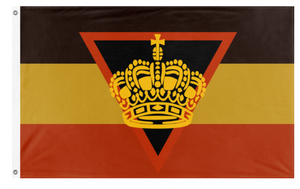 A mockup of the custom flag 'Leopoldist flag' on a white background