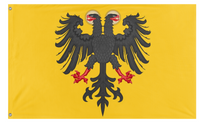 A mockup of the custom flag 'Redesigned Holy Roman Empire flag' on a white background