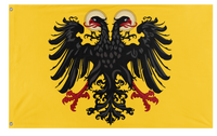 A mockup of the custom flag 'Holy Roman Empire flag' on a white background