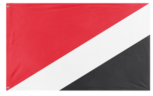 A mockup of the custom flag 'Principality of Sealand flag' on a white background
