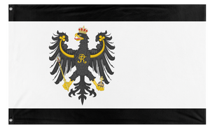A mockup of the custom flag 'Prussia Flag 1892' on a white background