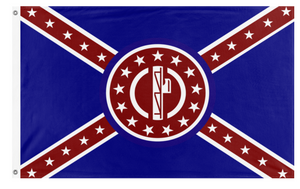 A mockup of the custom flag 'Alt Southern flag' on a white background