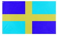 A mockup of the custom flag 'Kingdom of Nitoria flag' on a white background