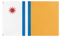 A mockup of the custom flag 'Republic of Maltuan flag' on a white background