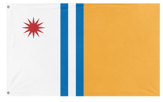 A mockup of the custom flag 'Republic of Maltuan flag' on a white background