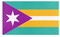 A mockup of the custom flag 'Esperanza flag' on a white background