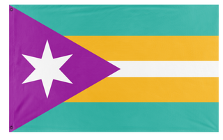 A mockup of the custom flag 'Esperanza flag' on a white background