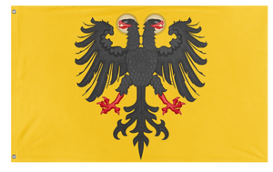 A mockup of the custom flag 'Holy Roman Empire Redesign  flag' on a white background