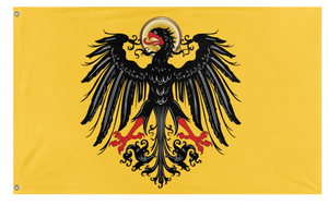 A mockup of the custom flag 'Holy Roman Empire  flag' on a white background