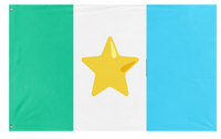 A mockup of the custom flag 'Jake's Flag' on a white background