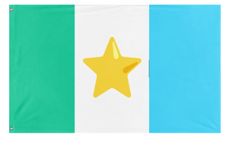 A mockup of the custom flag 'Jake's Flag' on a white background