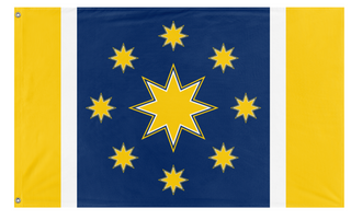 A mockup of the custom flag 'Union flag' on a white background