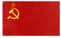 A mockup of the custom flag 'Soviet Union 1936-1955 flag' on a white background