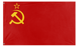 A mockup of the custom flag 'Soviet Union 1936-1955 flag' on a white background