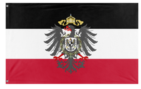 A mockup of the custom flag 'German Empire Redesign flag' on a white background