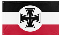 A mockup of the custom flag 'German Empire Reimagined  flag' on a white background
