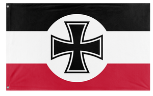 A mockup of the custom flag 'German Empire Reimagined  flag' on a white background