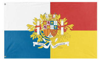 A mockup of the custom flag 'Iberia flag' on a white background