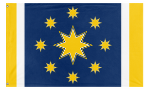 A mockup of the custom flag 'Union flag' on a white background