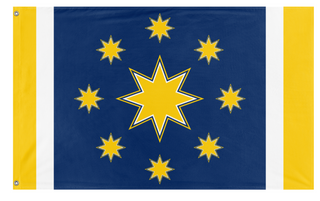 A mockup of the custom flag 'Union flag' on a white background