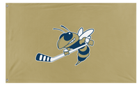 A mockup of the custom flag 'GTHOCKEY flag' on a white background