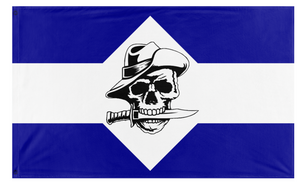 A mockup of the custom flag 'Aussie Digger flag' on a white background