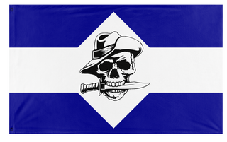 A mockup of the custom flag 'Aussie Digger flag' on a white background