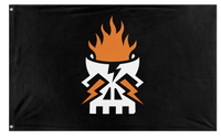 A mockup of the custom flag 'Followers of Hashut flag' on a white background