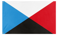 A mockup of the custom flag 'Komi  flag' on a white background