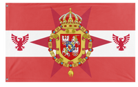 A mockup of the custom flag 'Second Polish Lithuanian commonwealth  flag' on a white background